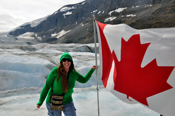Karen Duquette and the Canadian Flag